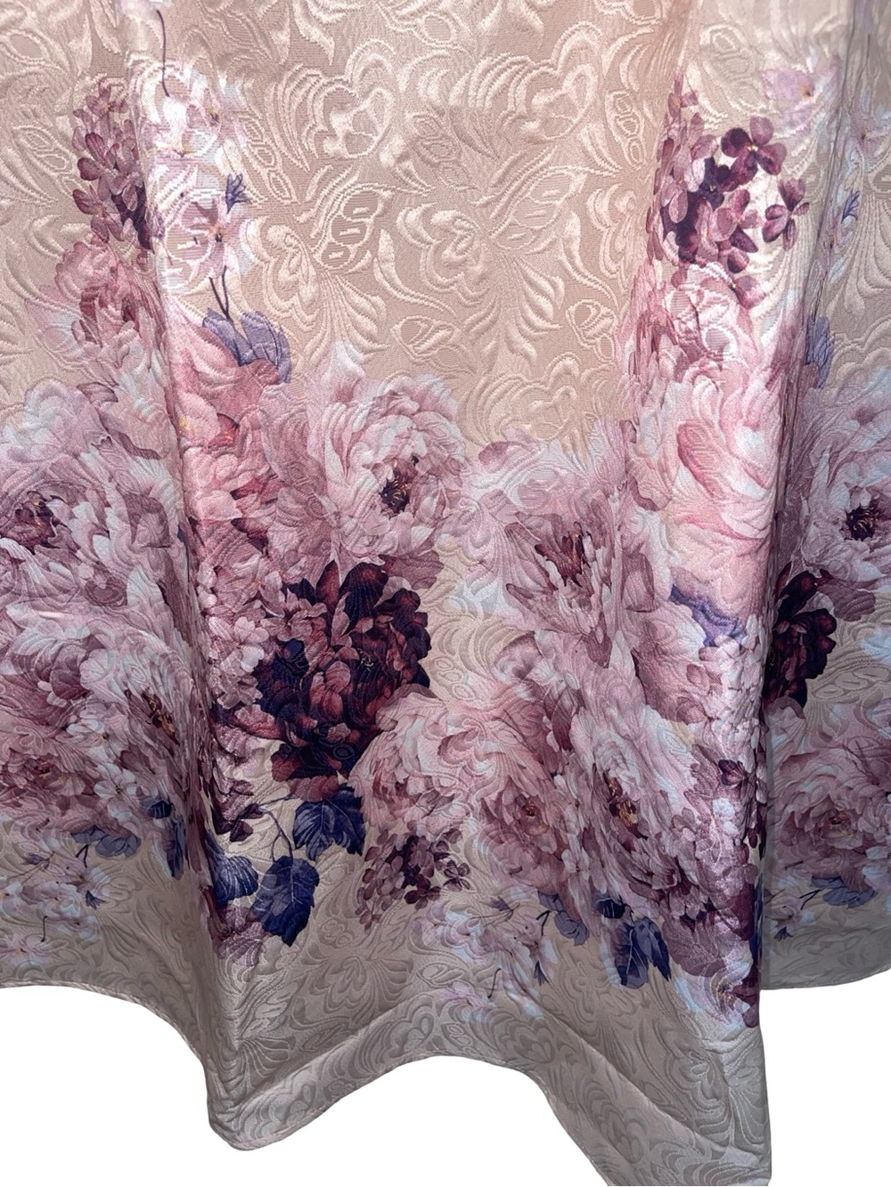 Chicwish Lavender Peony Print Embossed Midi Skirt Size M - Picture 3 of 8